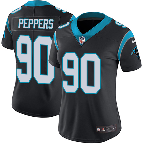 Nike Panthers #90 Julius Peppers Black Team Color Women's Stitched NFL Vapor Untouchable Limited Jersey